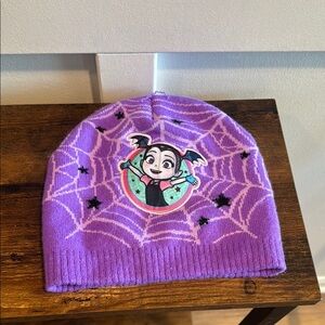 Vampirina Disney Purple Beanie with Spider Web Design 2T - 5T